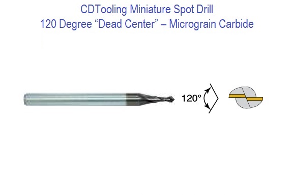 .015 x 120 DEG-2FL - Carbide Spot Drill - ID: 15350-23015